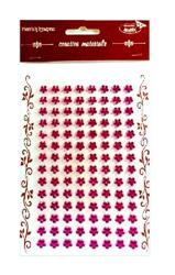 Stiker z 112 samoprzylepnymi kryształkami wielkości 8 mm. Rodzaj : Kwiaty pink . Kod towaru : NT-KK 23 Stiker z 112 samoprzylepnymi kryształkami wielkości 8 mm. Rodzaj : Kwiaty pink . Kod towaru : NT-KK 23